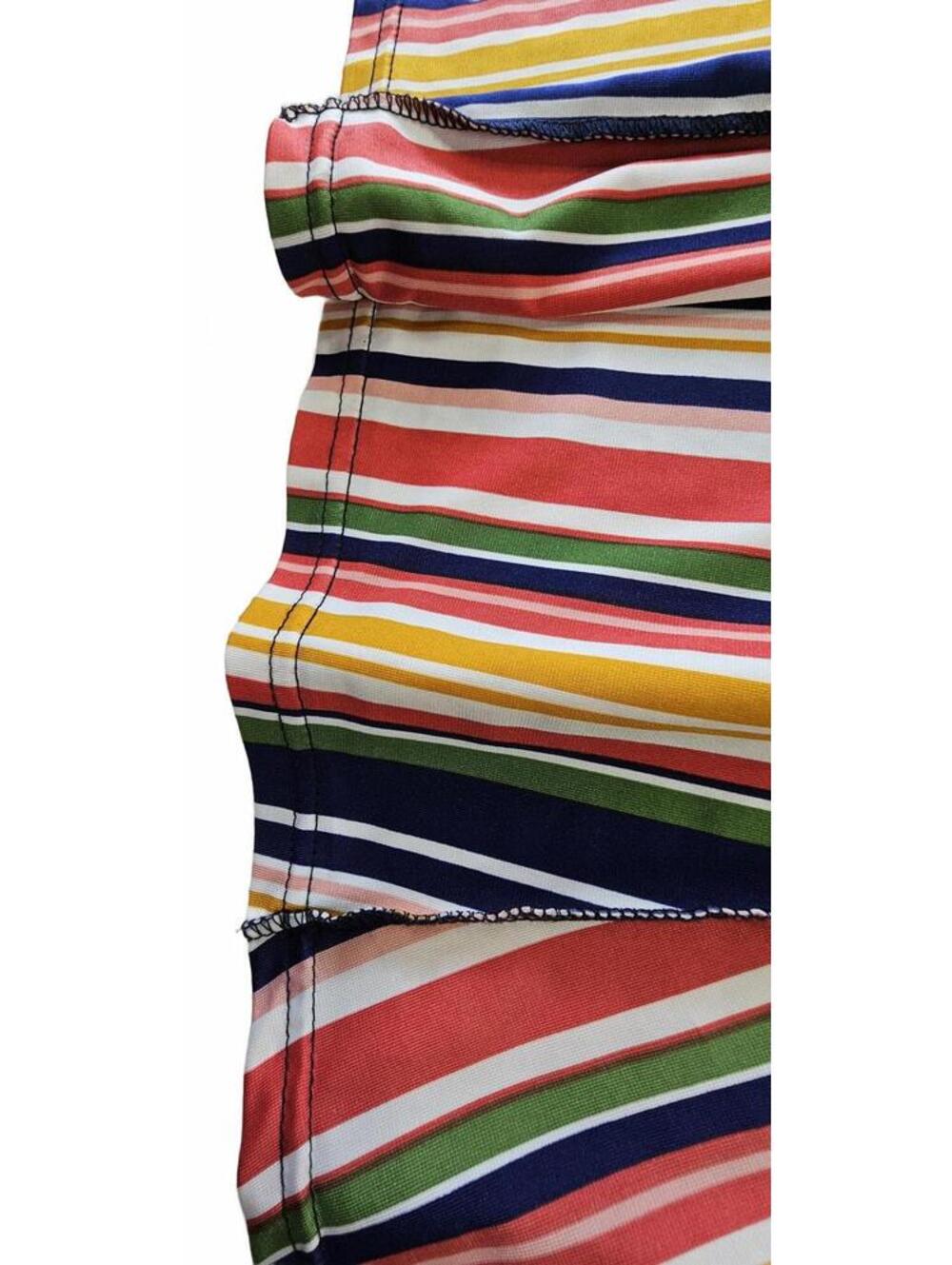 Chances R Size 2X Multicolor Striped Flared Skirt 32 Inches - Picture 6 of 16